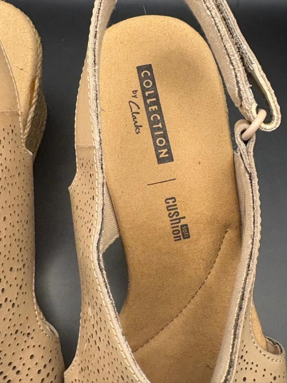 Collections by Clarks Lafley Rosen espadrille wedge sandals size 7.5 - Picture 6 of 7